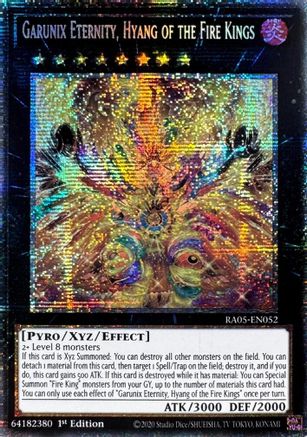Garunix Eternity, Hyang of the Fire Kings [RA05-EN052] Starlight Rare - Rarity Collection 5 - Card Brawlers | Quebec | Canada |