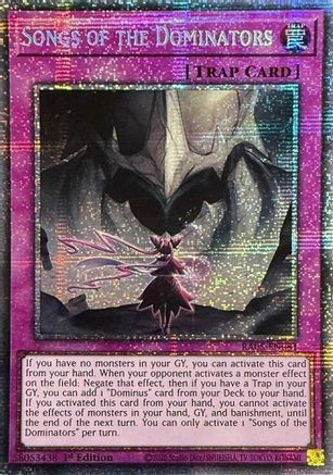 Songs of the Dominators [RA05-EN081] Starlight Rare - Rarity Collection 5 - Card Brawlers | Quebec | Canada |