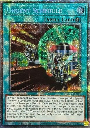 Urgent Schedule [RA05-EN064] Starlight Rare - Rarity Collection 5 - Card Brawlers | Quebec | Canada |