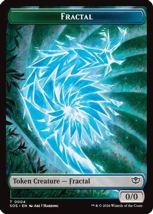 Fractal (0004) // Spirit (0010) Double-Sided Token (SOS-4 // 10) - Secrets of Strixhaven - Secrets of Strixhaven - Card Brawlers | Quebec | Canada |