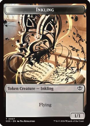 Inkling (0007) // Spirit (0011) Double-Sided Token (SOS-7 // 11) - Secrets of Strixhaven - Secrets of Strixhaven - Card Brawlers | Quebec | Canada |