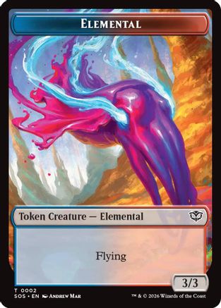 Elemental (0002) // Treasure Double-Sided Token (SOS-2 // 12) - Secrets of Strixhaven - Secrets of Strixhaven - Card Brawlers | Quebec | Canada |