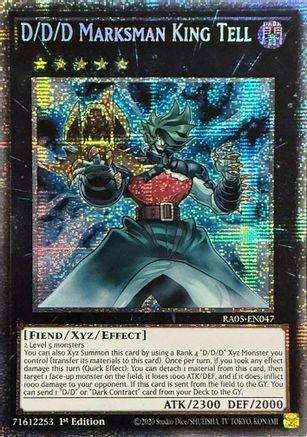 D/D/D Marksman King Tell [RA05-EN047] Starlight Rare - Rarity Collection 5 - Card Brawlers | Quebec | Canada |