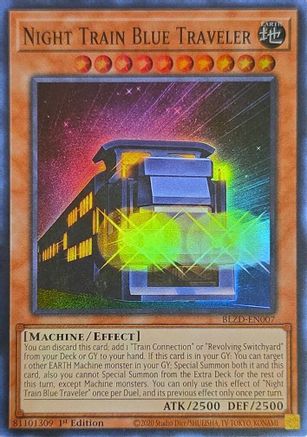 Night Train Blue Traveler [BLZD-EN007] Super Rare - Blazing Dominion - Card Brawlers | Quebec | Canada |