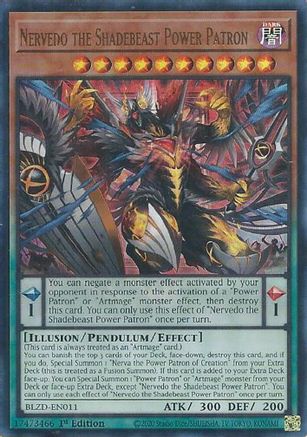 Nervedo the Shadebeast Power Patron [BLZD-EN011] Ultra Rare - Blazing Dominion - Card Brawlers | Quebec | Canada |