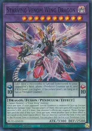 Starving Venom Wing Dragon [BLZD-EN031] Super Rare - Blazing Dominion - Card Brawlers | Quebec | Canada |