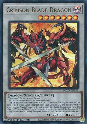 Crimson Blade Dragon [BLZD-EN037] Ultra Rare - Blazing Dominion - Card Brawlers | Quebec | Canada |