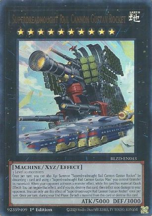 Superdreadnought Rail Cannon Gustav Rocket [BLZD-EN043] Ultra Rare - Blazing Dominion - Card Brawlers | Quebec | Canada |