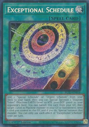 Exceptional Schedule [BLZD-EN054] Secret Rare - Blazing Dominion - Card Brawlers | Quebec | Canada |