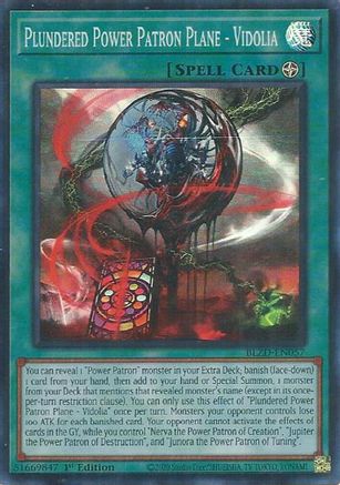 Plundered Power Patron Plane - Vidolia [BLZD-EN057] Super Rare - Blazing Dominion - Card Brawlers | Quebec | Canada |