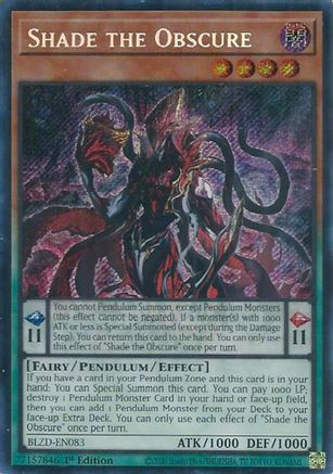 Shade the Obscure [BLZD-EN083] Secret Rare - Blazing Dominion - Card Brawlers | Quebec | Canada |