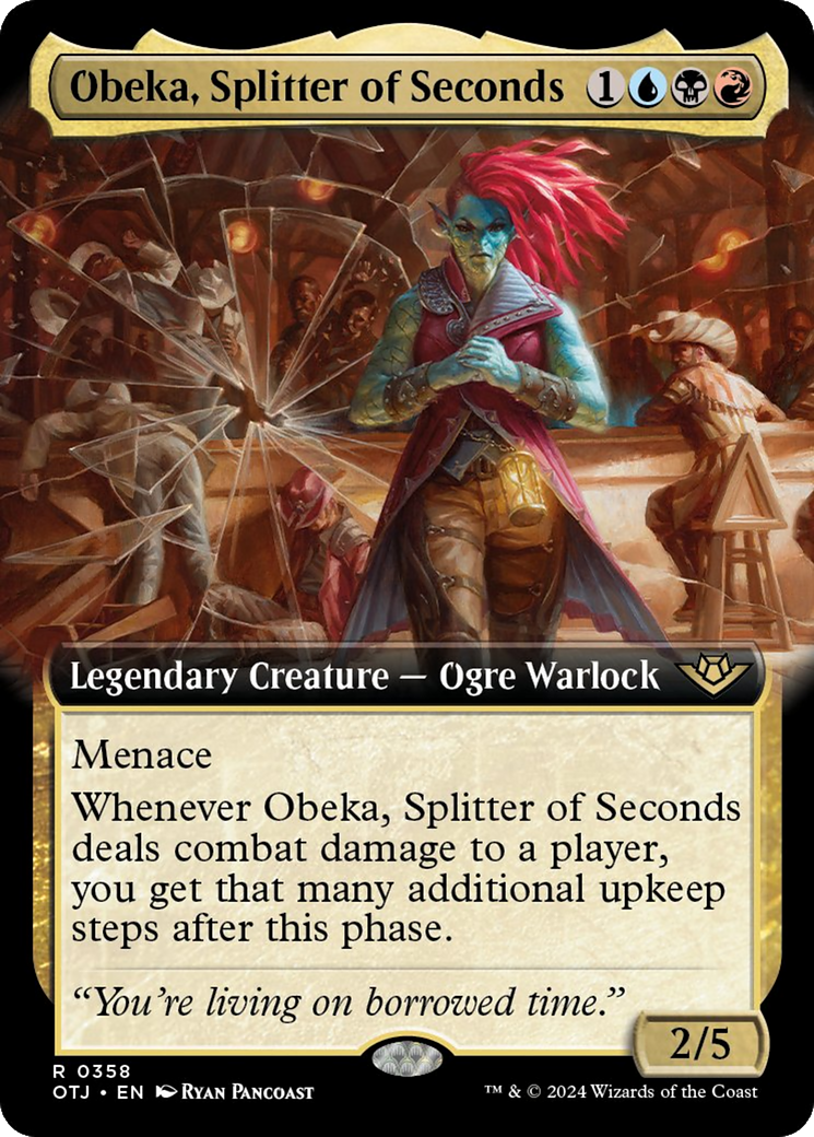 Obeka, Splitter of Seconds (Extended Art) [Outlaws of Thunder Junction] - Magic: The Gathering - Card Brawlers | Quebec | Canada |