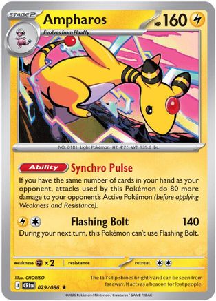 Ampharos (029/086) - Holofoil [ME04 Chaos Rising]