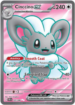 Cinccino ex (105/086) - Holofoil [ME04 Chaos Rising]