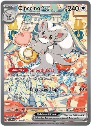 Cinccino ex (119/086) - Holofoil [ME04 Chaos Rising]