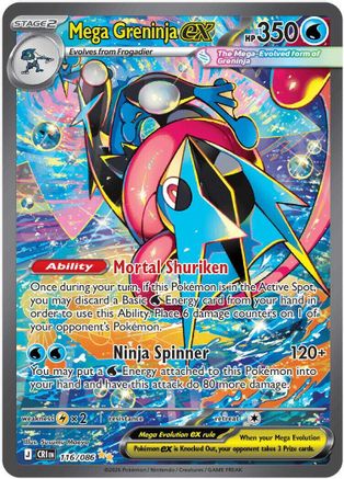 Mega Greninja ex (116/086) - Holofoil [ME04 Chaos Rising]