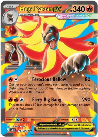 Mega Pyroar ex (015/086) - Holofoil [ME04 Chaos Rising]