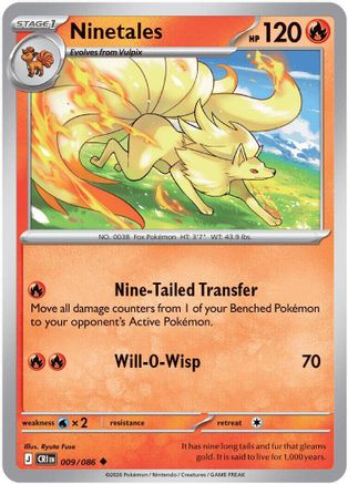 Ninetales (009/null) - Reverse Holofoil [ME04 Chaos Rising]