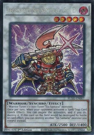 Legendary Six Samurai - Shi En (BLGG-EN007) Secret Rare