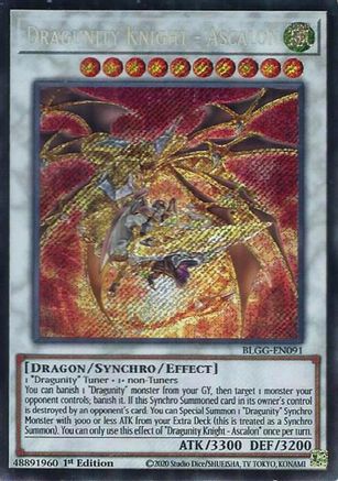 Dragunity Knight - Ascalon (BLGG-EN091) Secret Rare