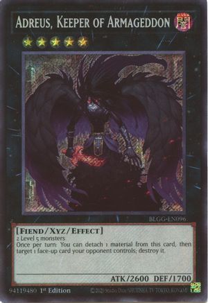 Adreus, Keeper of Armageddon (BLGG-EN096) Secret Rare