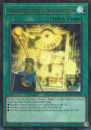 Gravekeeper's Inscription (BLGG-EN121) Ultra Rare