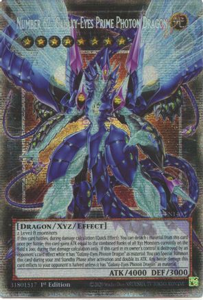 Number 62: Galaxy-Eyes Prime Photon Dragon [BLGG-EN140] Starlight Rare