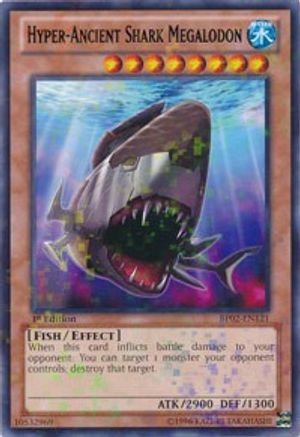 Hyper-Ancient Shark Megalodon [BP02-EN121] Mosaic Rare
