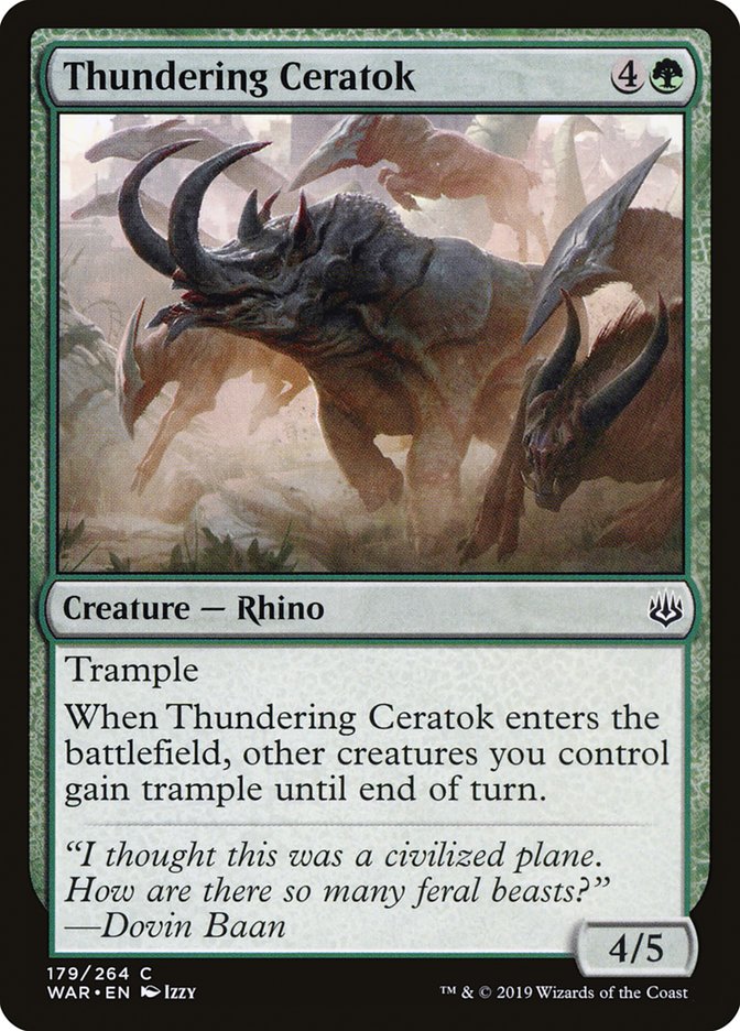 Thundering Ceratok [War of the Spark] - Magic: The Gathering - Card Brawlers | Quebec | Canada |
