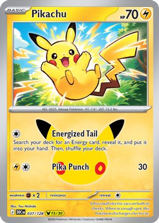 Pikachu (037/128/128) - Holofoil [ME 30th Celebration]
