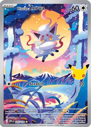 Hisuian Zorua (145/128/128) - Holofoil [ME 30th Celebration]
