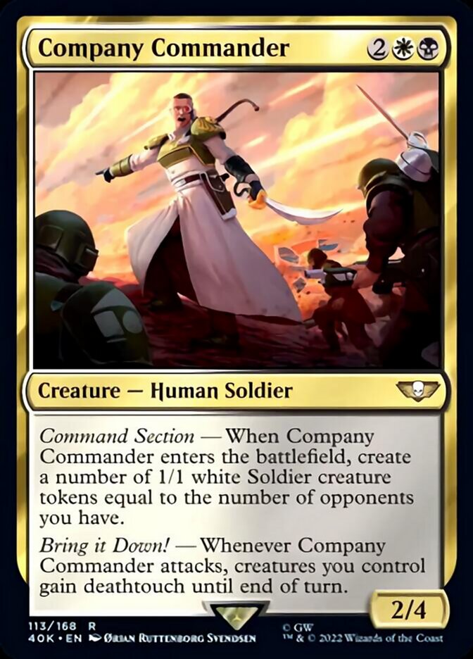 Company Commander (Surge Foil) [Warhammer 40,000] - Magic: The Gathering - Card Brawlers | Quebec | Canada |