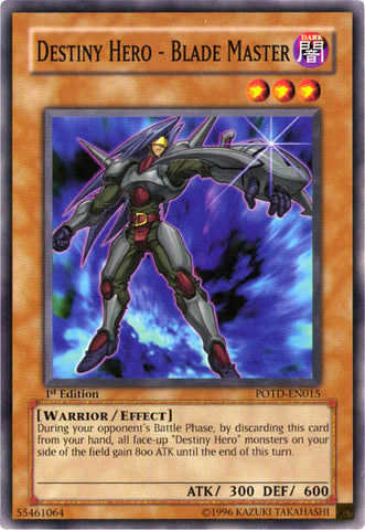 Destiny Hero - Blade Master [POTD-EN015] Common - Yu-Gi-Oh! - Card Brawlers | Quebec | Canada |