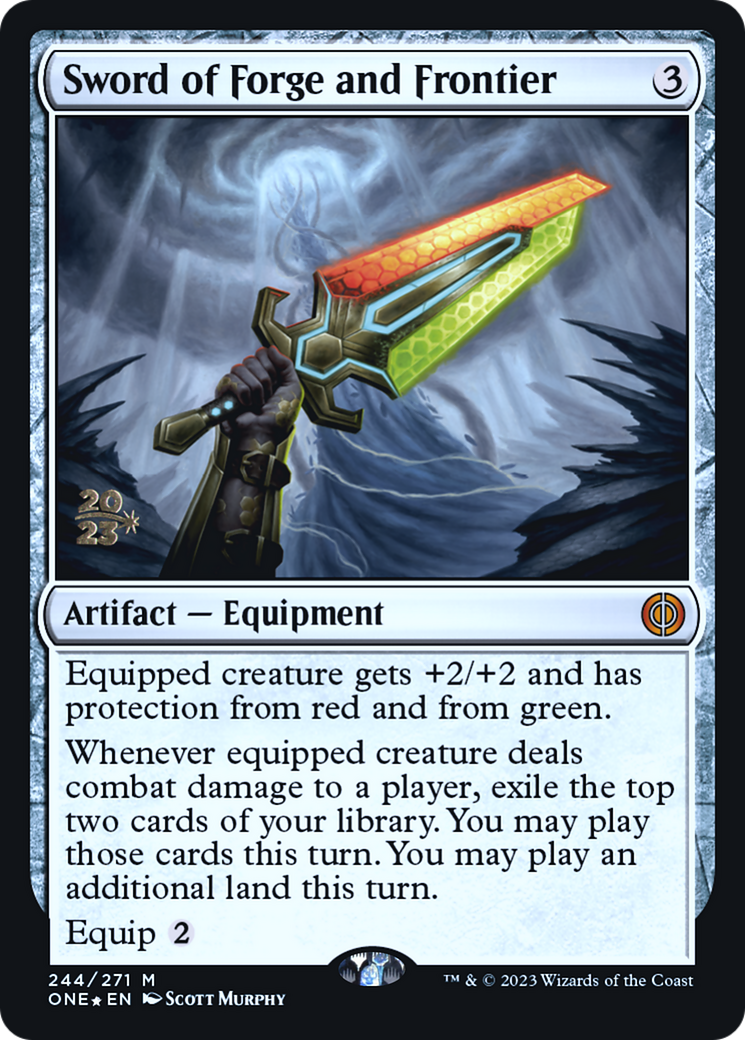 Sword of Forge and Frontier [Phyrexia: All Will Be One Prerelease Promos] - Magic: The Gathering - Card Brawlers | Quebec | Canada |