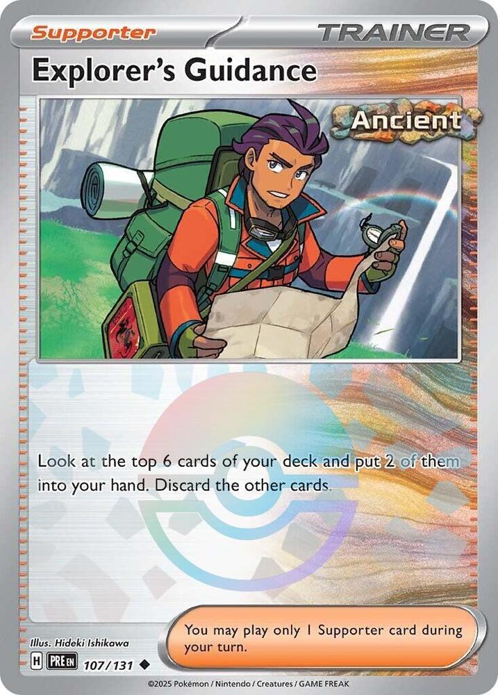 Explorer's Guidance (107/131) (Poke Ball Pattern) [Scarlet & Violet: Prismatic Evolutions] - Pokémon - Card Brawlers | Quebec | Canada |