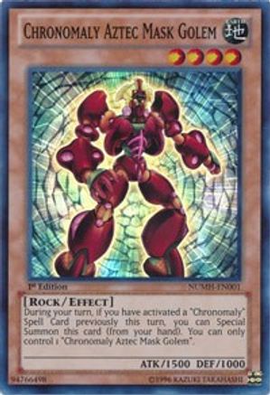 Chronomaly Aztec Mask Golem [NUMH-EN001] Super Rare - Yu-Gi-Oh! - Card Brawlers | Quebec | Canada |