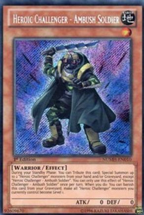 Heroic Challenger - Ambush Soldier [NUMH-EN010] Secret Rare - Yu-Gi-Oh! - Card Brawlers | Quebec | Canada |