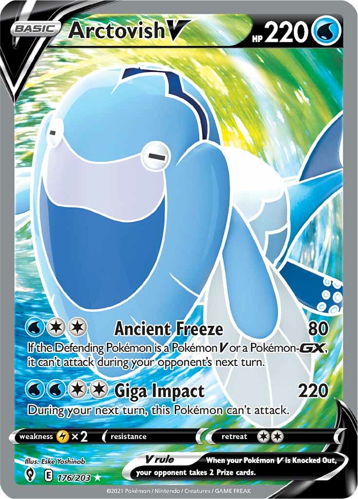 Arctovish V (176/203) [Sword & Shield: Evolving Skies] - Pokémon - Card Brawlers | Quebec | Canada |