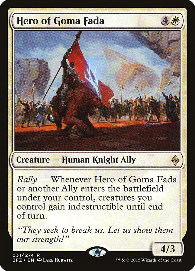Hero of Goma Fada [Battle for Zendikar] - Magic: The Gathering - Card Brawlers | Quebec | Canada |