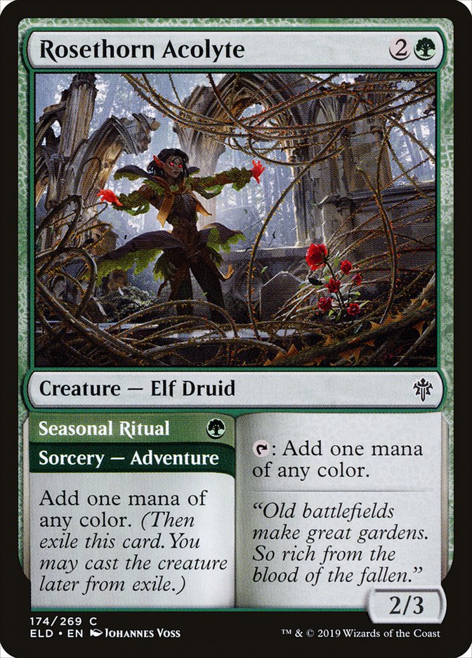 Rosethorn Acolyte // Seasonal Ritual [Throne of Eldraine] - Magic: The Gathering - Card Brawlers | Quebec | Canada |