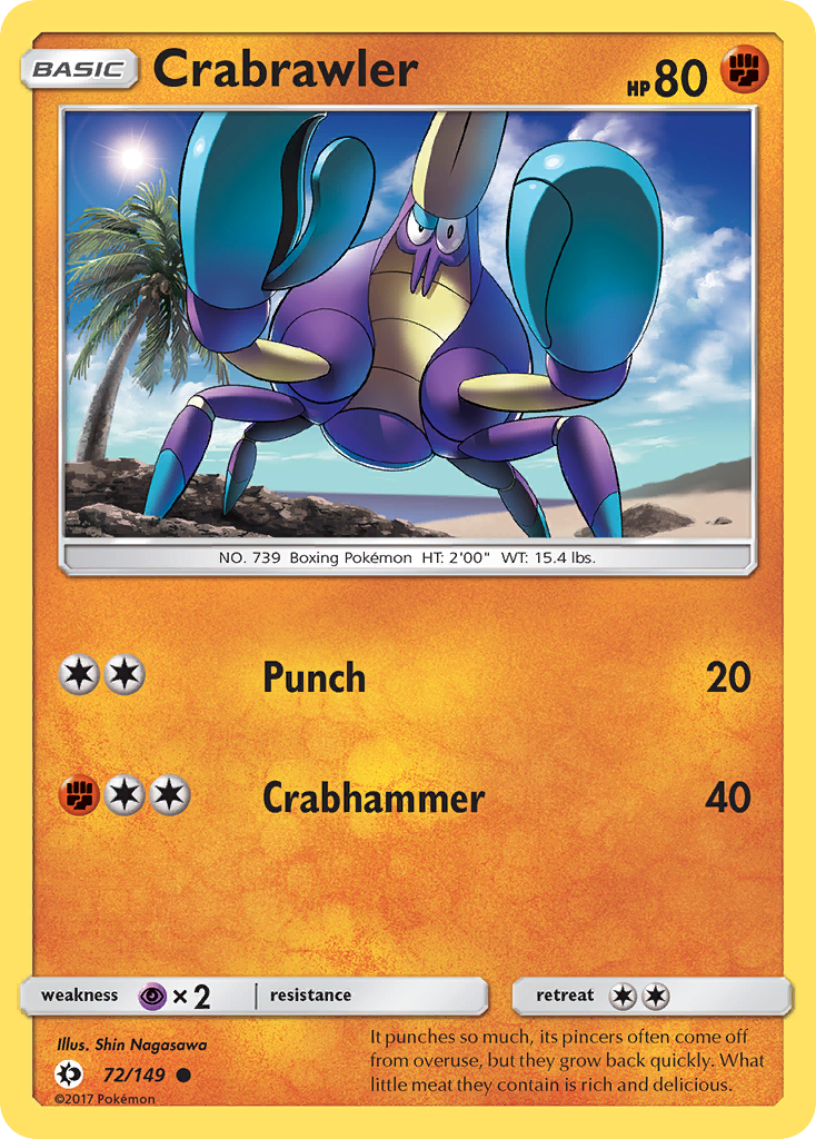 Crabrawler (72/149) [Sun & Moon: Base Set] - Pokémon - Card Brawlers | Quebec | Canada |