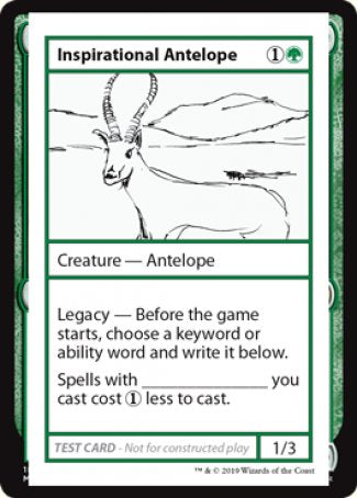 Inspirational Antelope (2021 Edition) [Mystery Booster Playtest Cards] - Magic: The Gathering - Card Brawlers | Quebec | Canada |