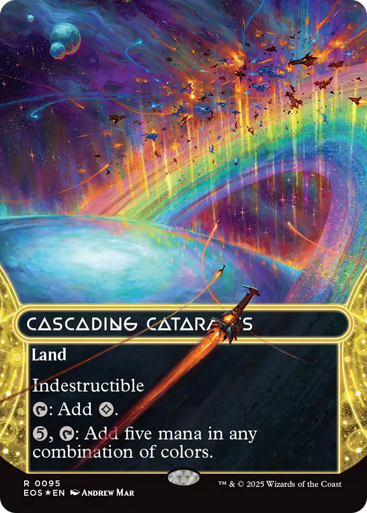 Cascading Cataracts (0095) (Borderless) (Galaxy Foil) [Edge of Eternities: Stellar Sights] - Magic: The Gathering - Card Brawlers | Quebec | Canada |