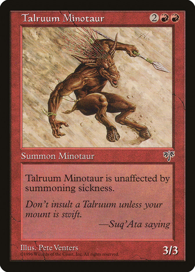 Talruum Minotaur [Mirage] - Magic: The Gathering - Card Brawlers | Quebec | Canada |