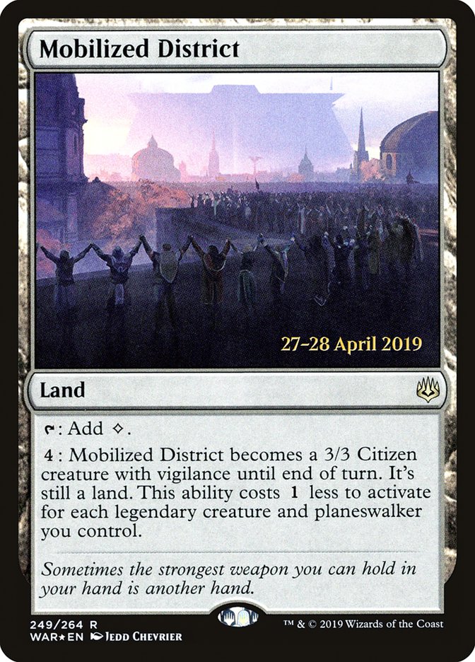Mobilized District [War of the Spark Prerelease Promos] - Magic: The Gathering - Card Brawlers | Quebec | Canada |