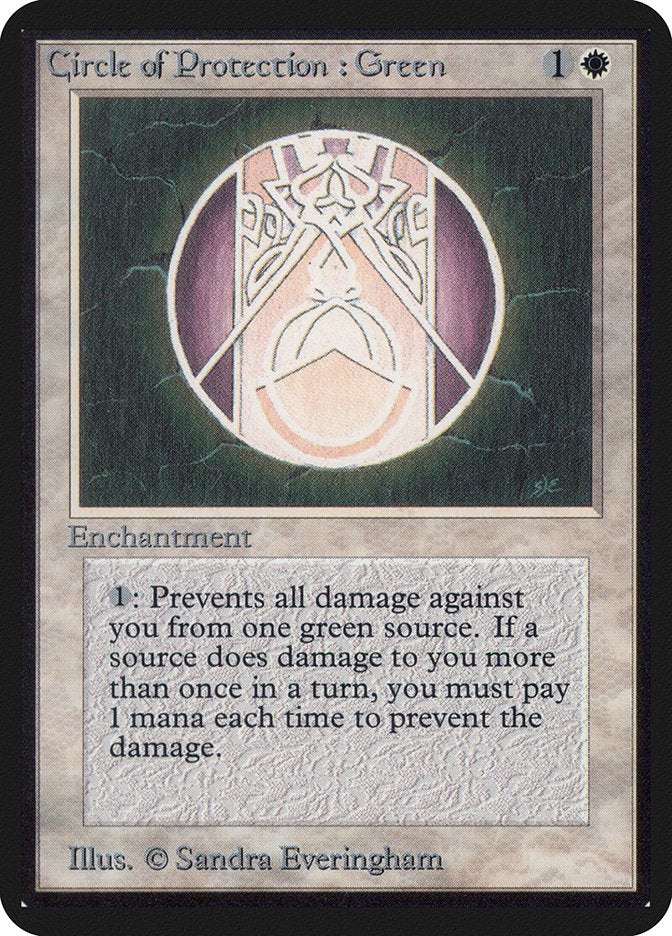 Circle of Protection: Green [Alpha Edition] - Magic: The Gathering - Card Brawlers | Quebec | Canada |