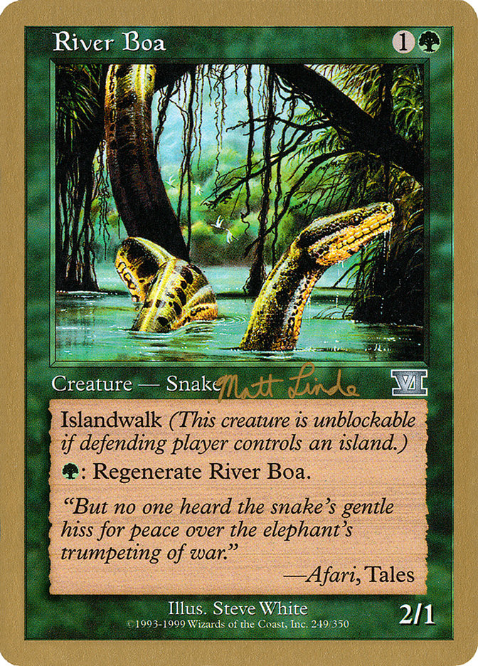 River Boa (Matt Linde) [World Championship Decks 1999] - Magic: The Gathering - Card Brawlers | Quebec | Canada |