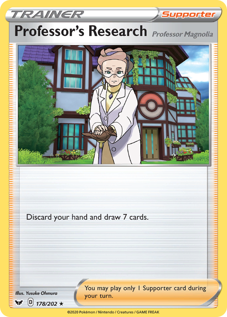 Professor's Research (178/202) (Professor Magnolia) [Sword & Shield: Base Set] - Pokémon - Card Brawlers | Quebec | Canada |