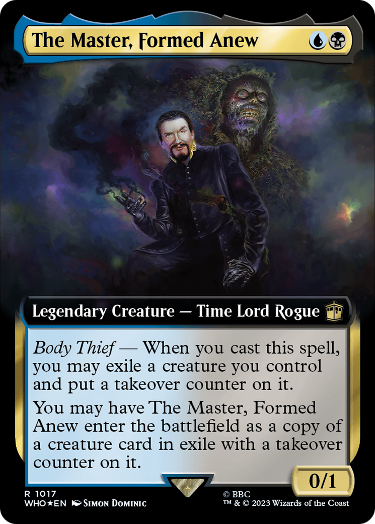 The Master, Formed Anew (Extended Art) (Surge Foil) [Doctor Who] - Magic: The Gathering - Card Brawlers | Quebec | Canada |