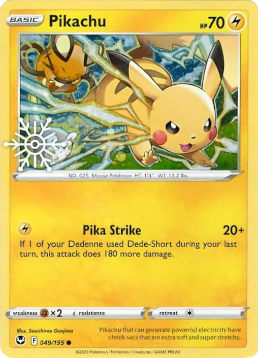 Pikachu (049/195) (Holiday Calendar) [Sword & Shield: Silver Tempest] - Pokémon - Card Brawlers | Quebec | Canada |
